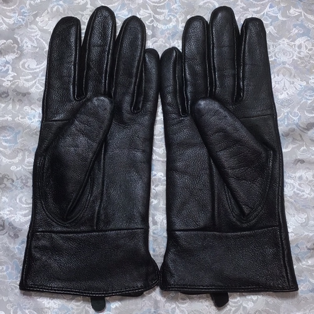 🛞 Emanuel Geraldo Black Leather Soft Poly Fleece Lining - Picture 7 of 7